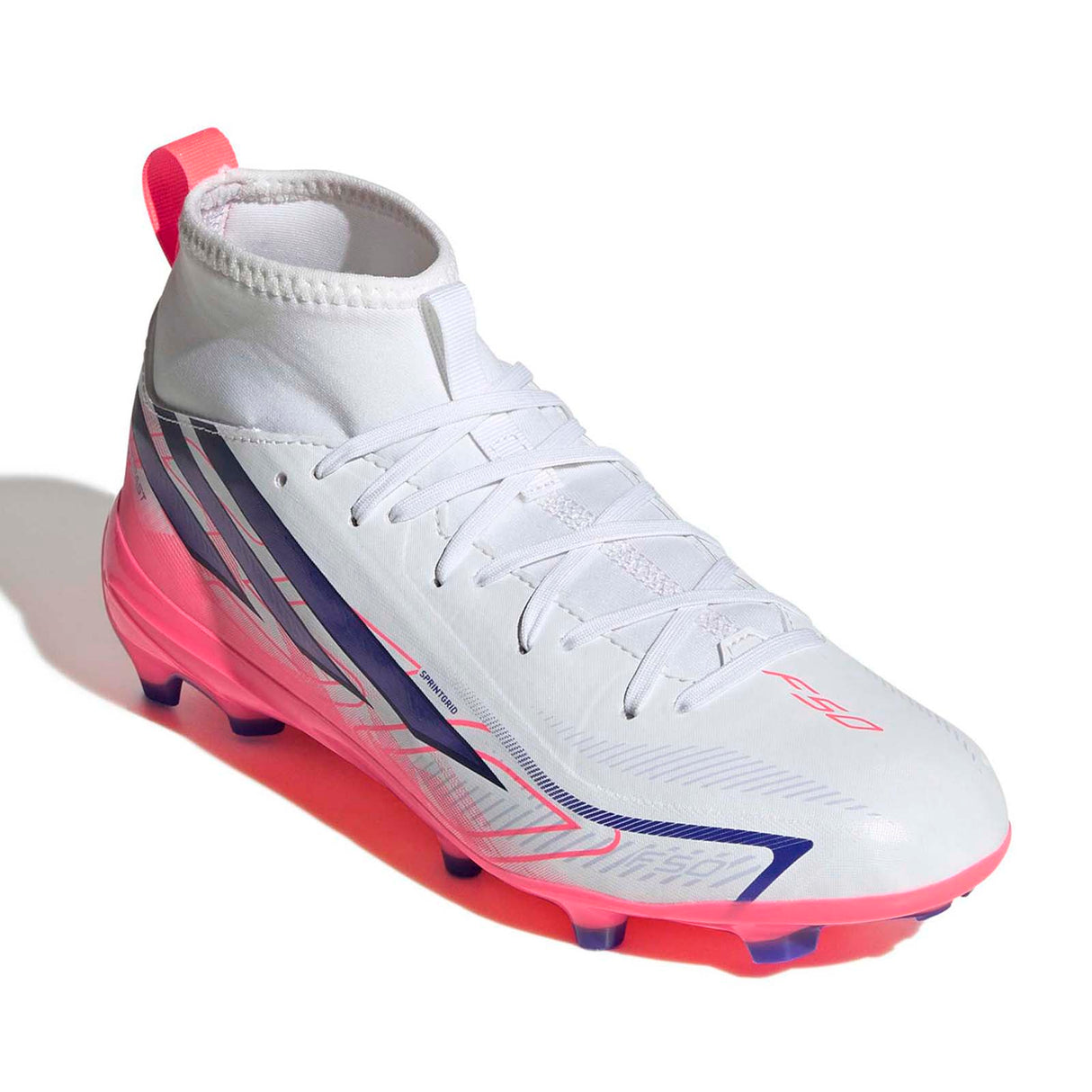 adidas Kid F50 Hyprfst League Mid FG Wht