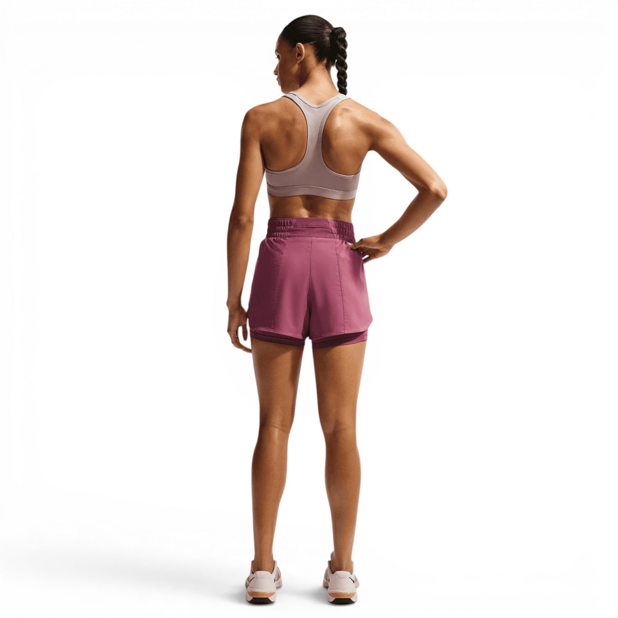 Nike W One DF HR 3in 2N1 Shorts Pink