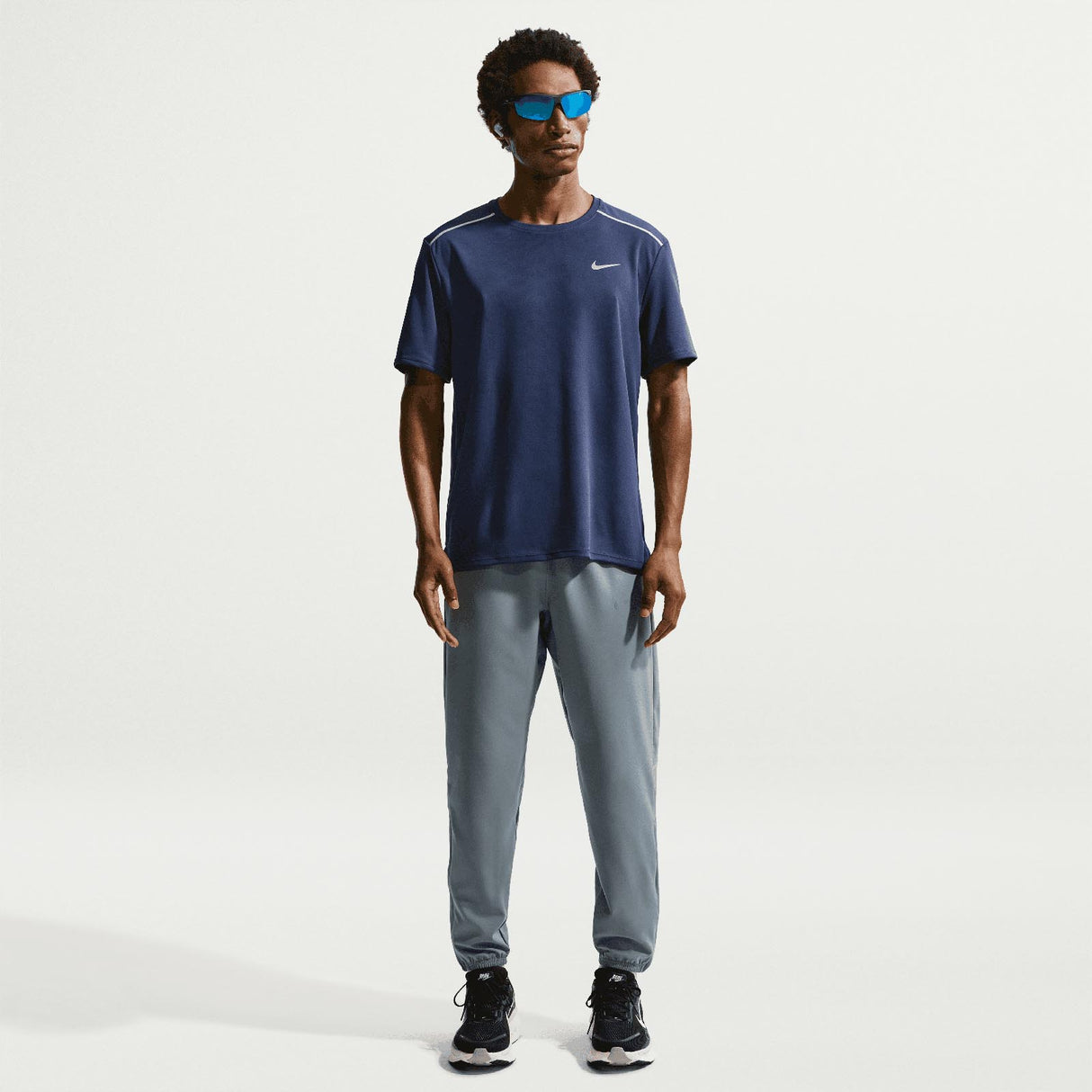 Nike Mens DF UV Miler SS Top Navy