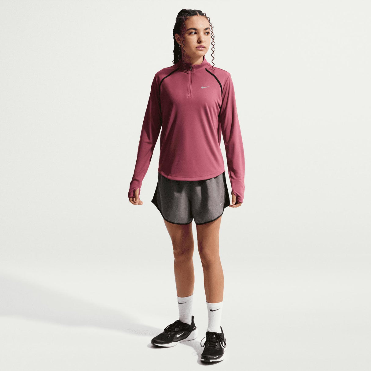Nike G DF Tempo LS Half Zip Pink