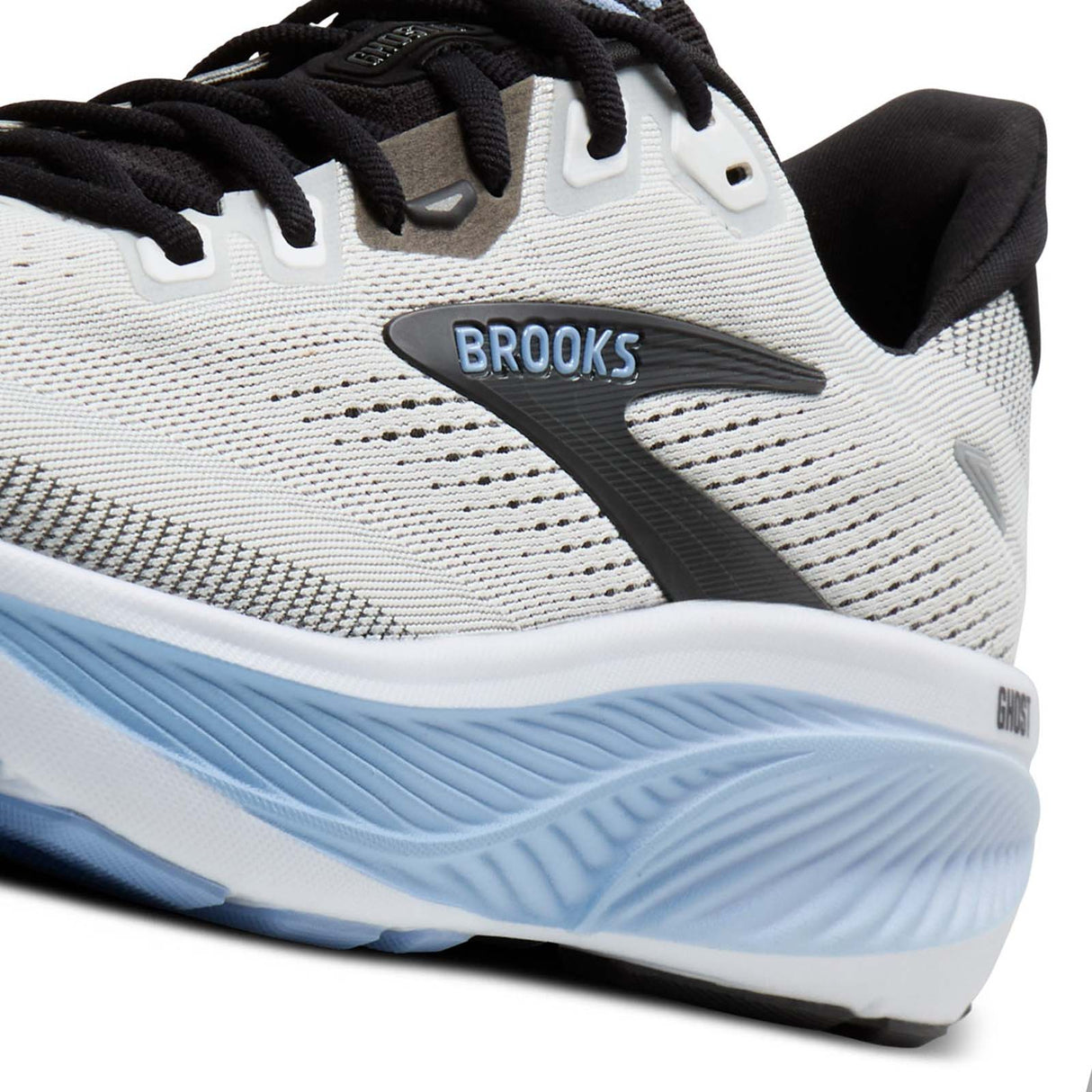 Brooks Ghost 18 Wide Mens White/Black