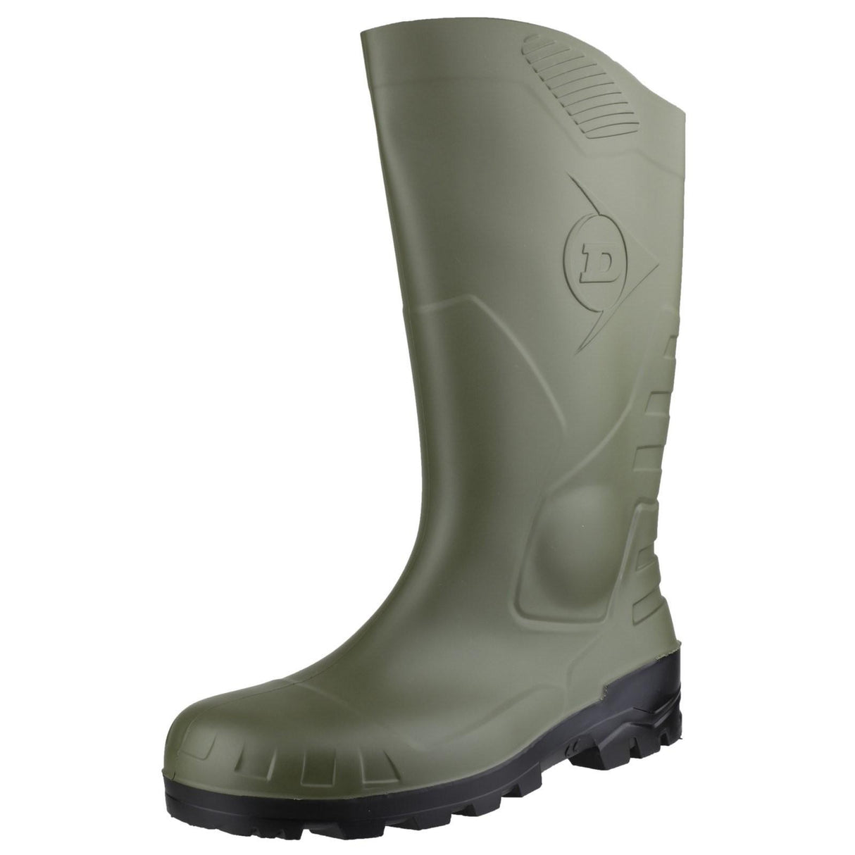 Dunlop Unisex Devon Full Safety Wellington Green/Black