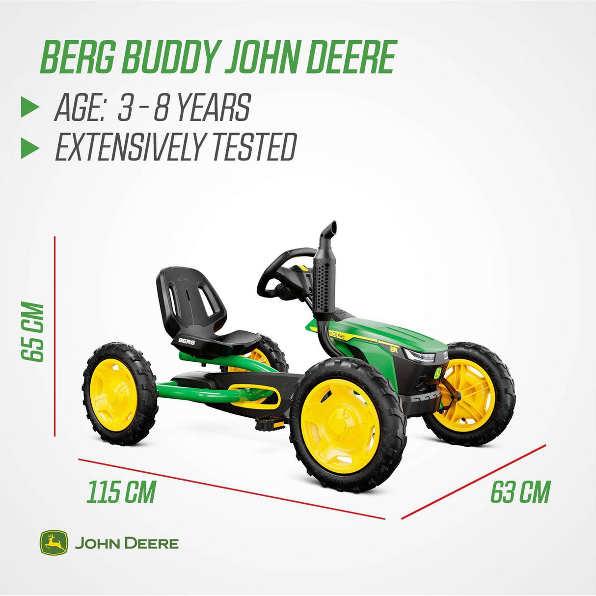 BERG Buddy John Deere Green Go-Kart