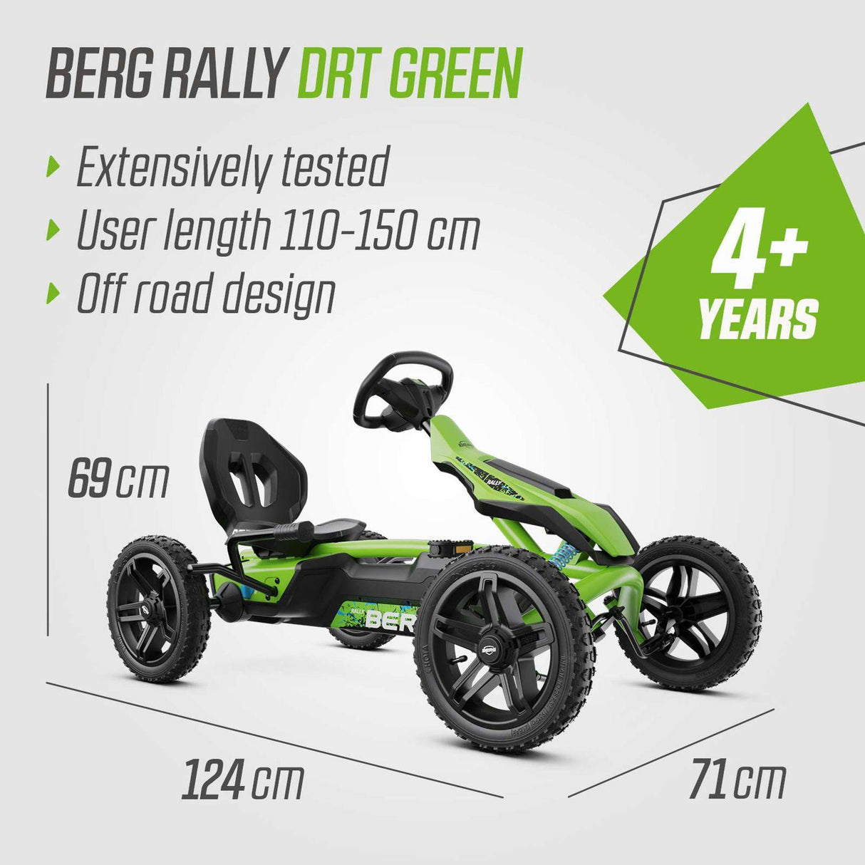 BERG Rally DRT Green Go-Kart