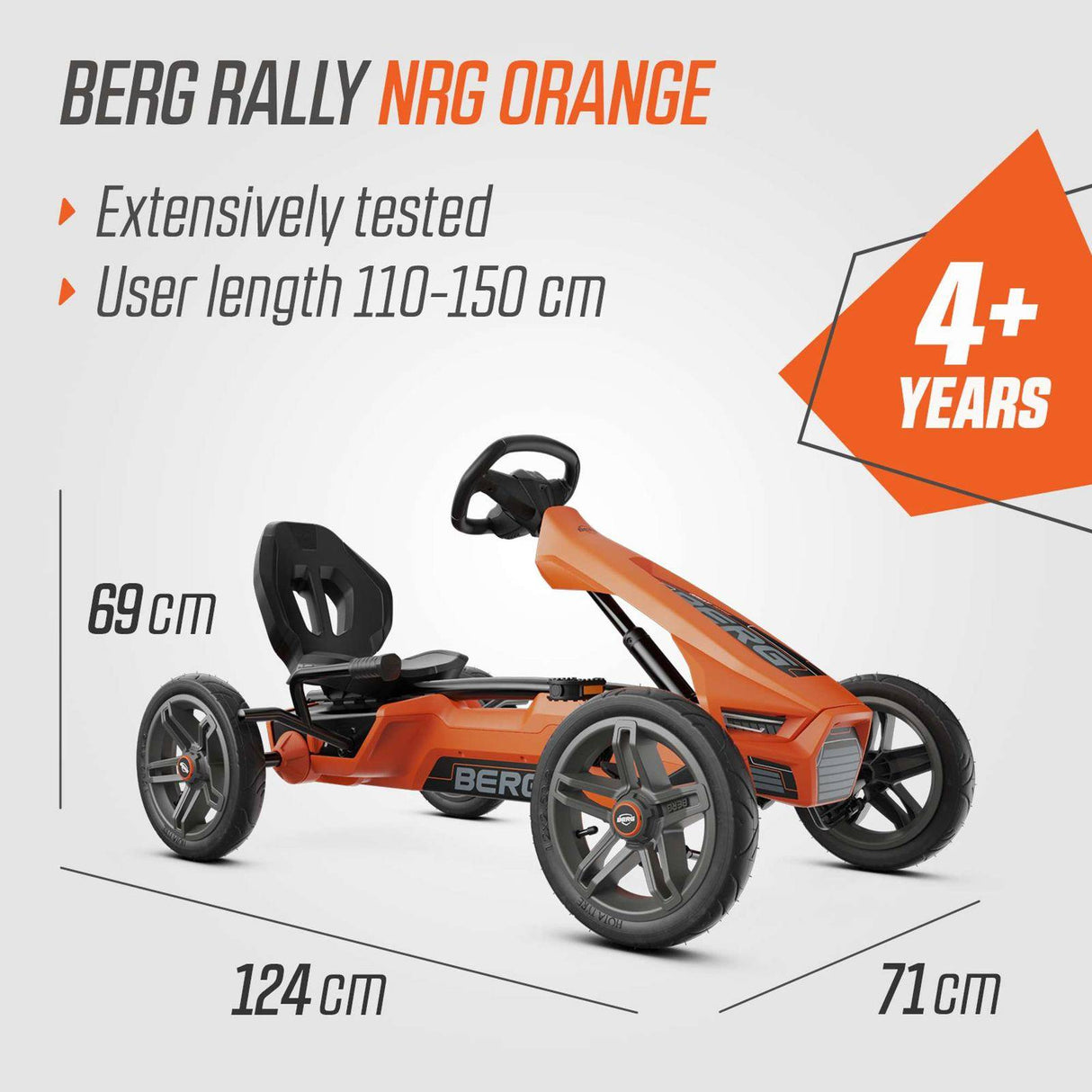 BERG Rally NRG Orange Go-Kart