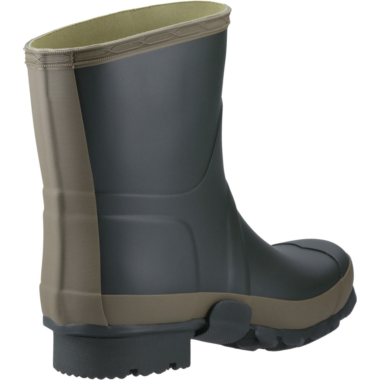 Hunter Mens Gardener Short Wellington Boot Dark Olive/Clay