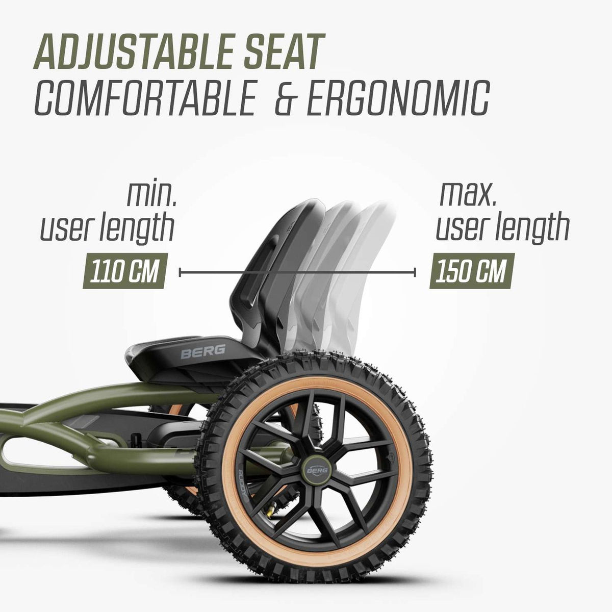 BERG Buddy Trail Green Go-Kart