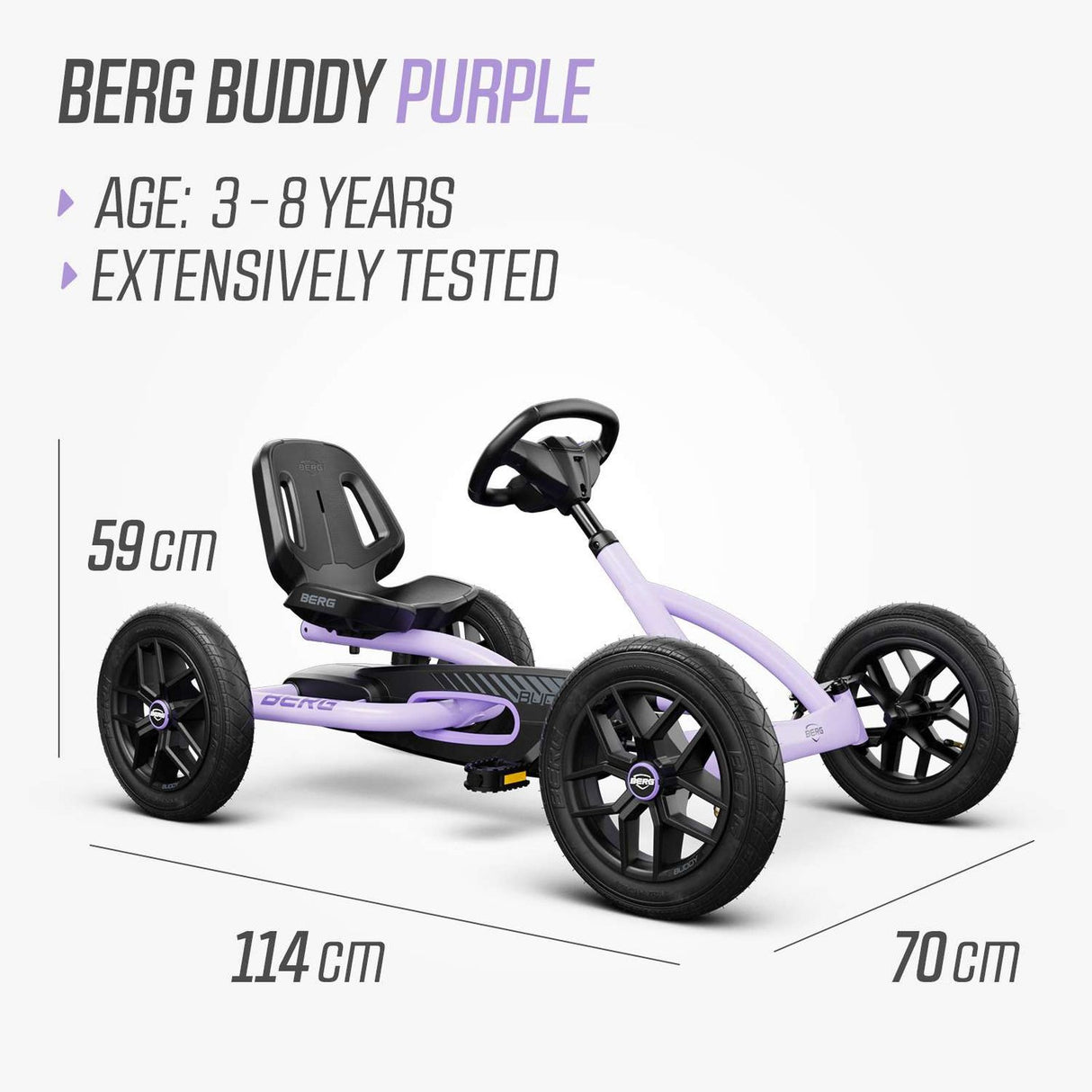 BERG Buddy Purple Go-Kart