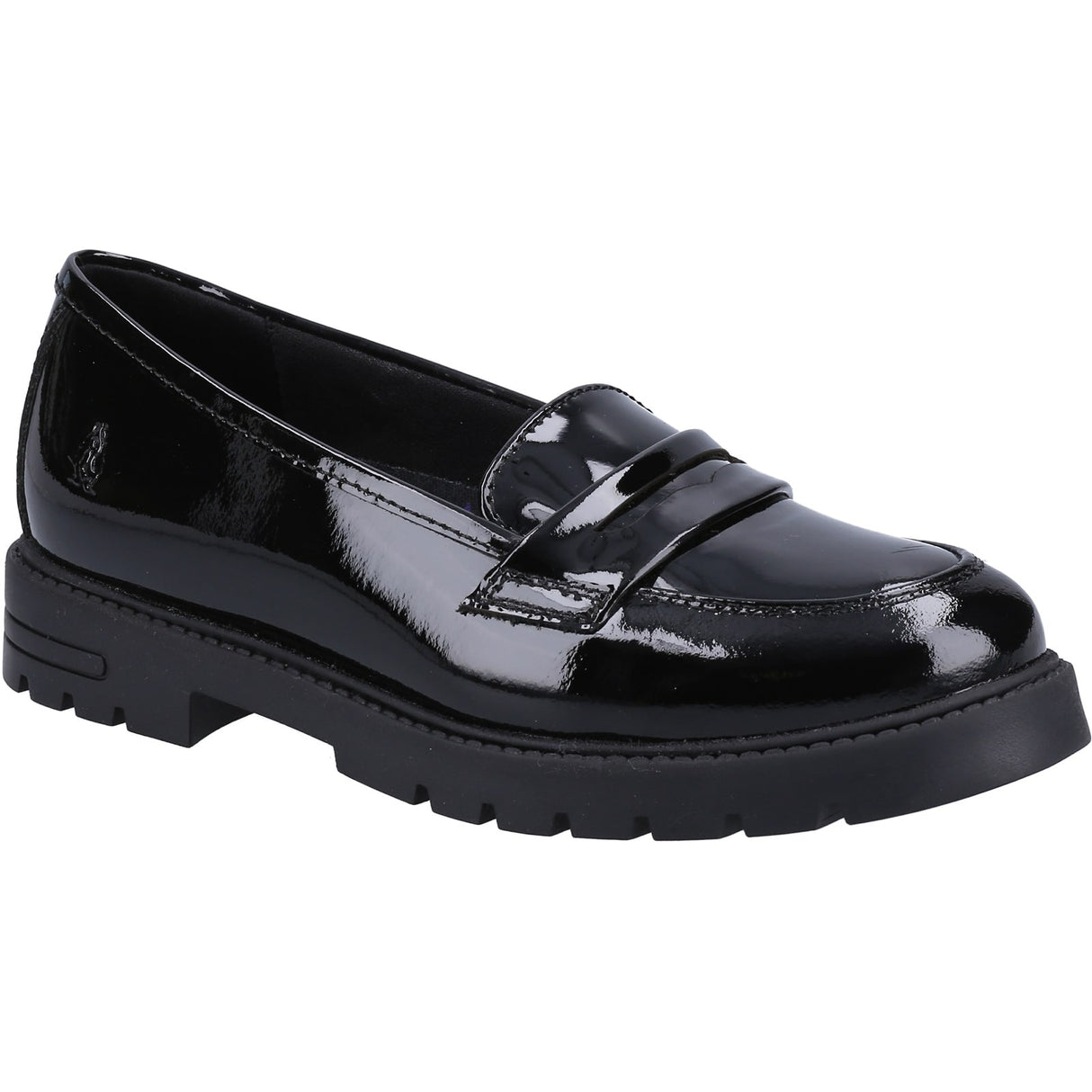 Hush Puppies Girls Hazel Patent SNR Shoe Black