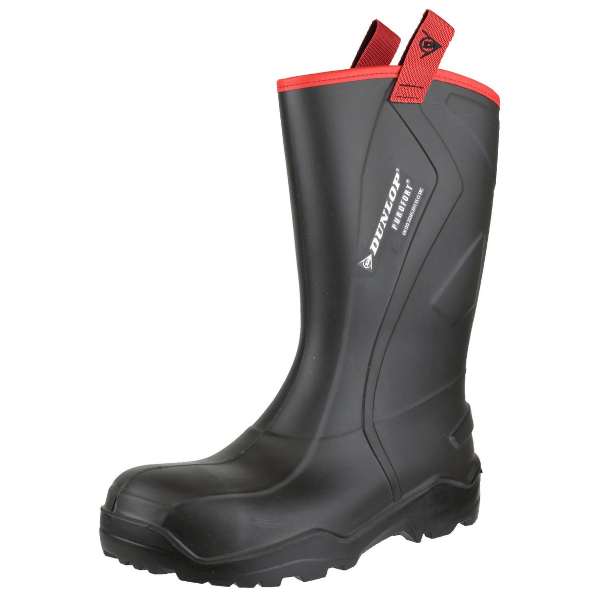 Dunlop Mens Purofort+ Rugged Full Safety Wellingtons Black
