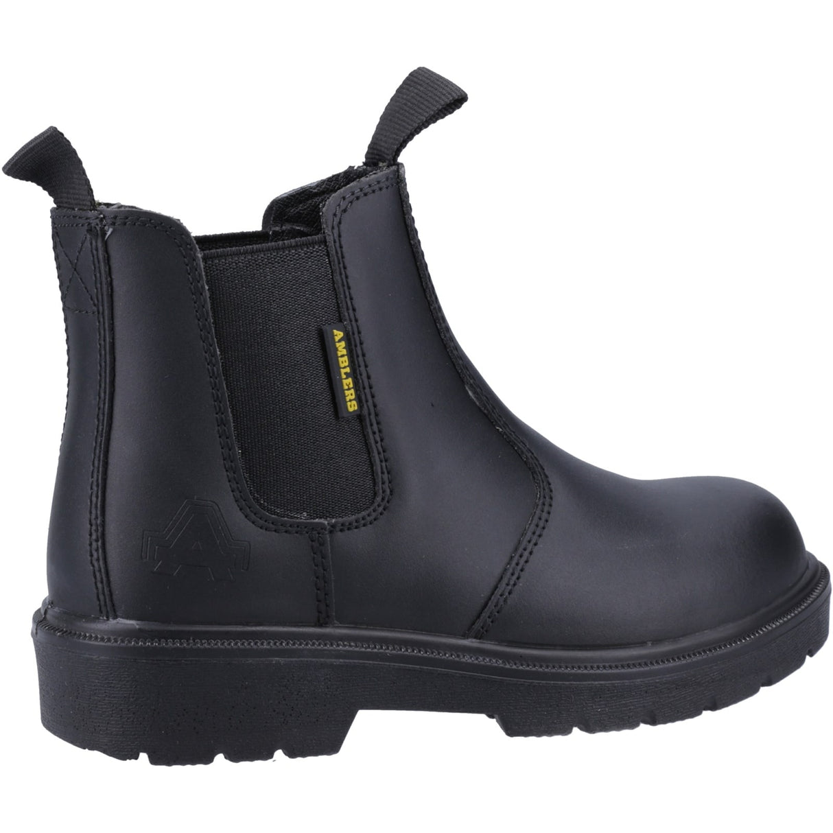 Amblers Safety Unisex FS116 Hardwearing Pull on Safety Dealer Boot Black