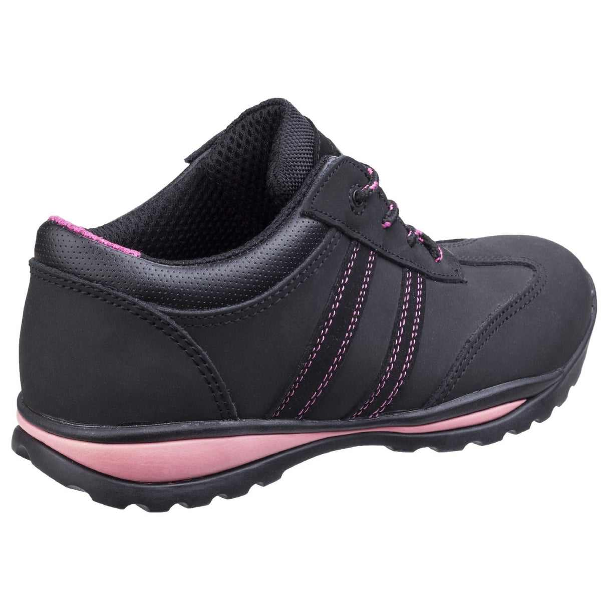 Amblers Safety Womens FS47 Safety Trainer Black/Pink