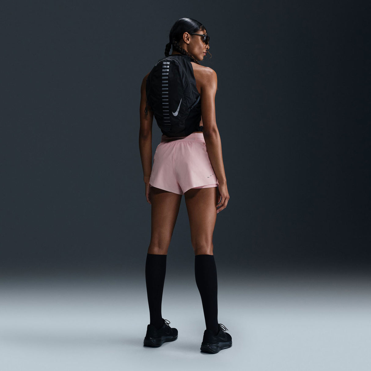 Nike Swift Womens Dri-Fit Mid-Rise 2-In-1 Running Shorts