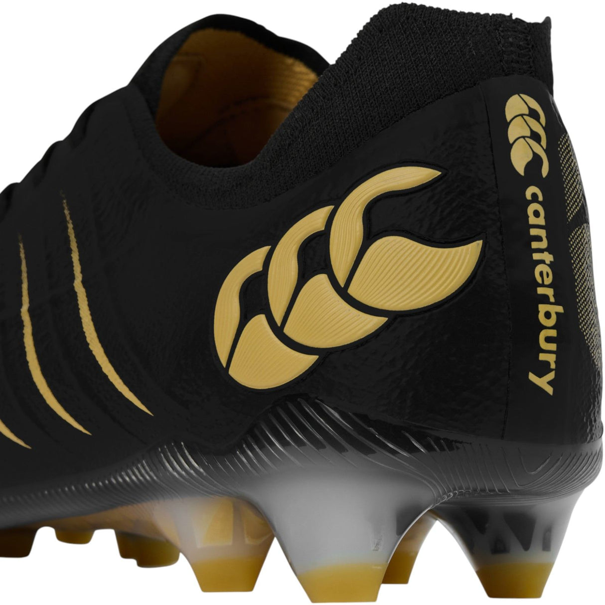 Canterbury Phoenix 2.0 Elite Adults Firm Ground Rugby Boots Close-Up Back View