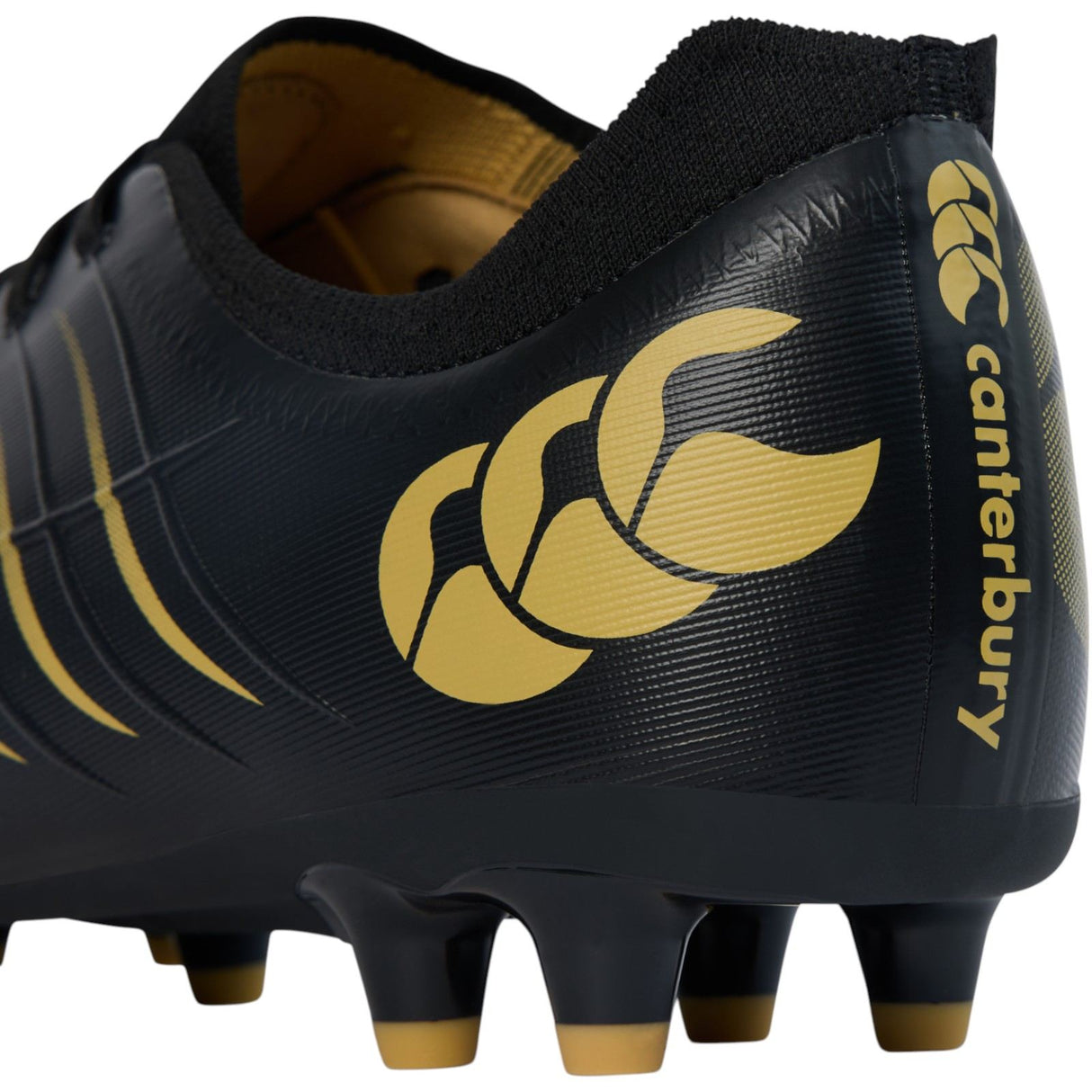 Canterbury Phoenix 2.0 Pro Adults Firm Ground Rugby Boots Close-Up Back View