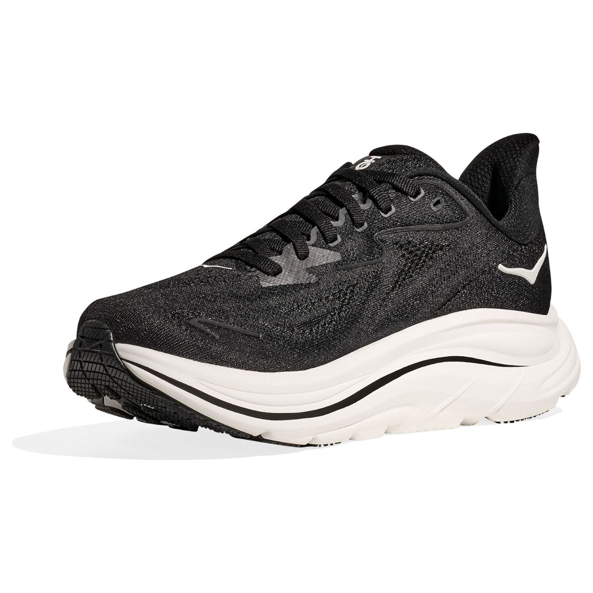 HOKA Mens CLIFTON 10 Wide Black/White