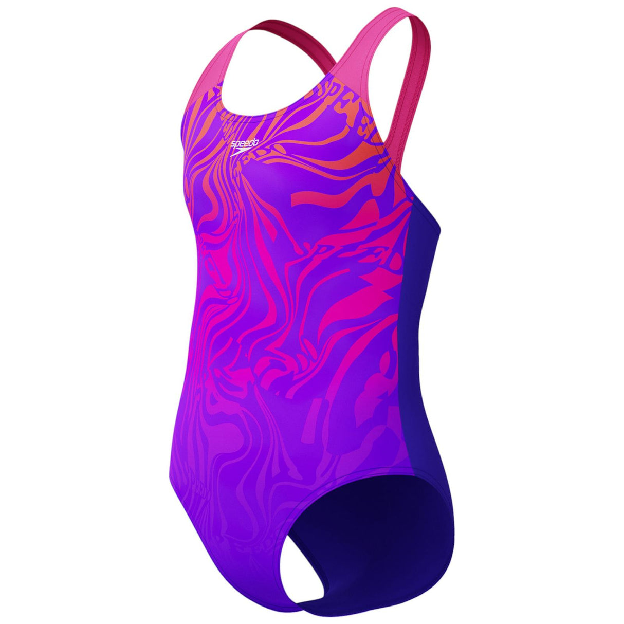 Speedo Girls Digit Placement Splashback Swimsuit