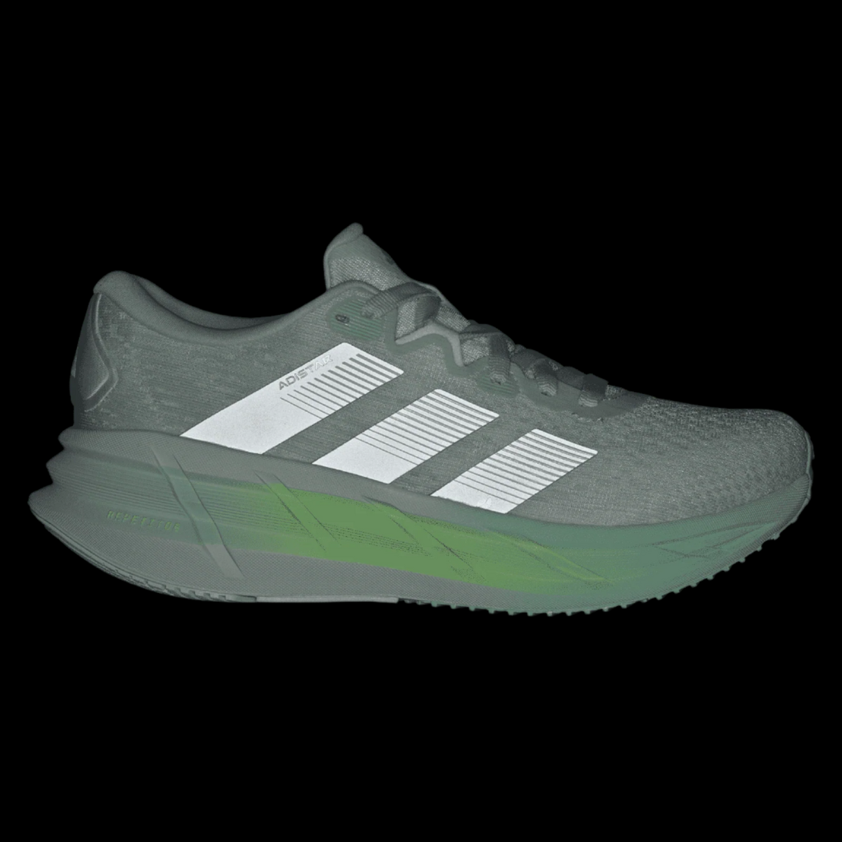 adidas Adistar 4 Womens Distance Lace Running Shoes Hi-Vis Outer Full View