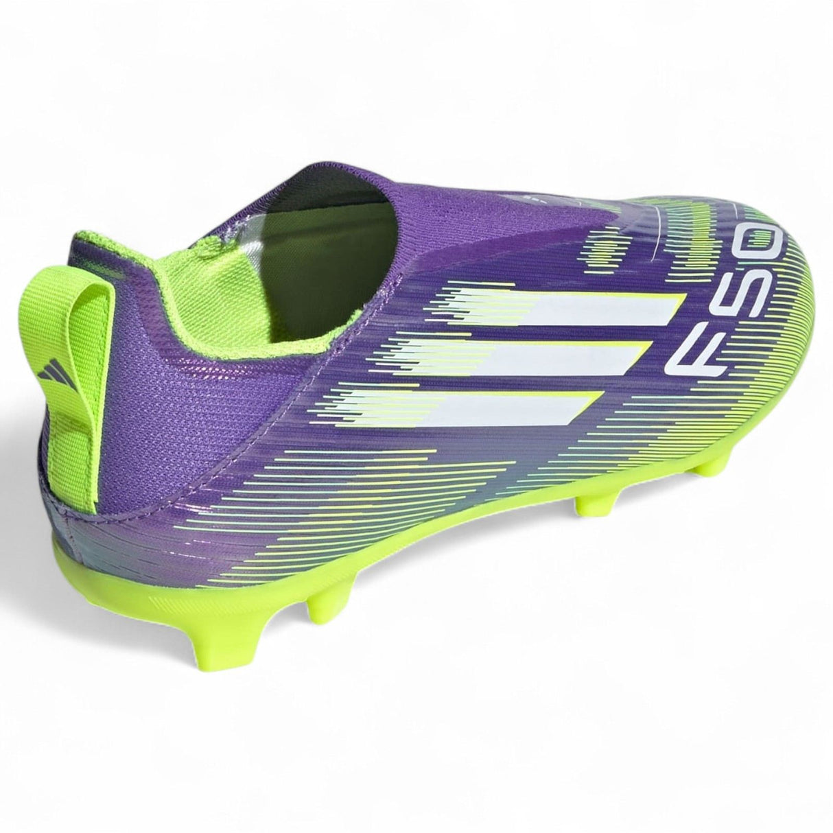 adidas F50 League Laceless Kids Firm Ground Football Boots Outer Full View Back Facing
