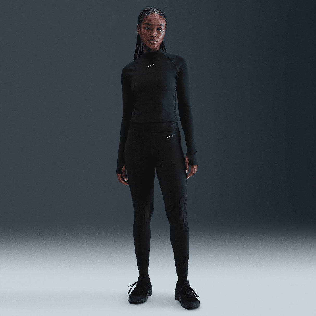 Nike Wmns NP DF WARM LS TOP GG Black