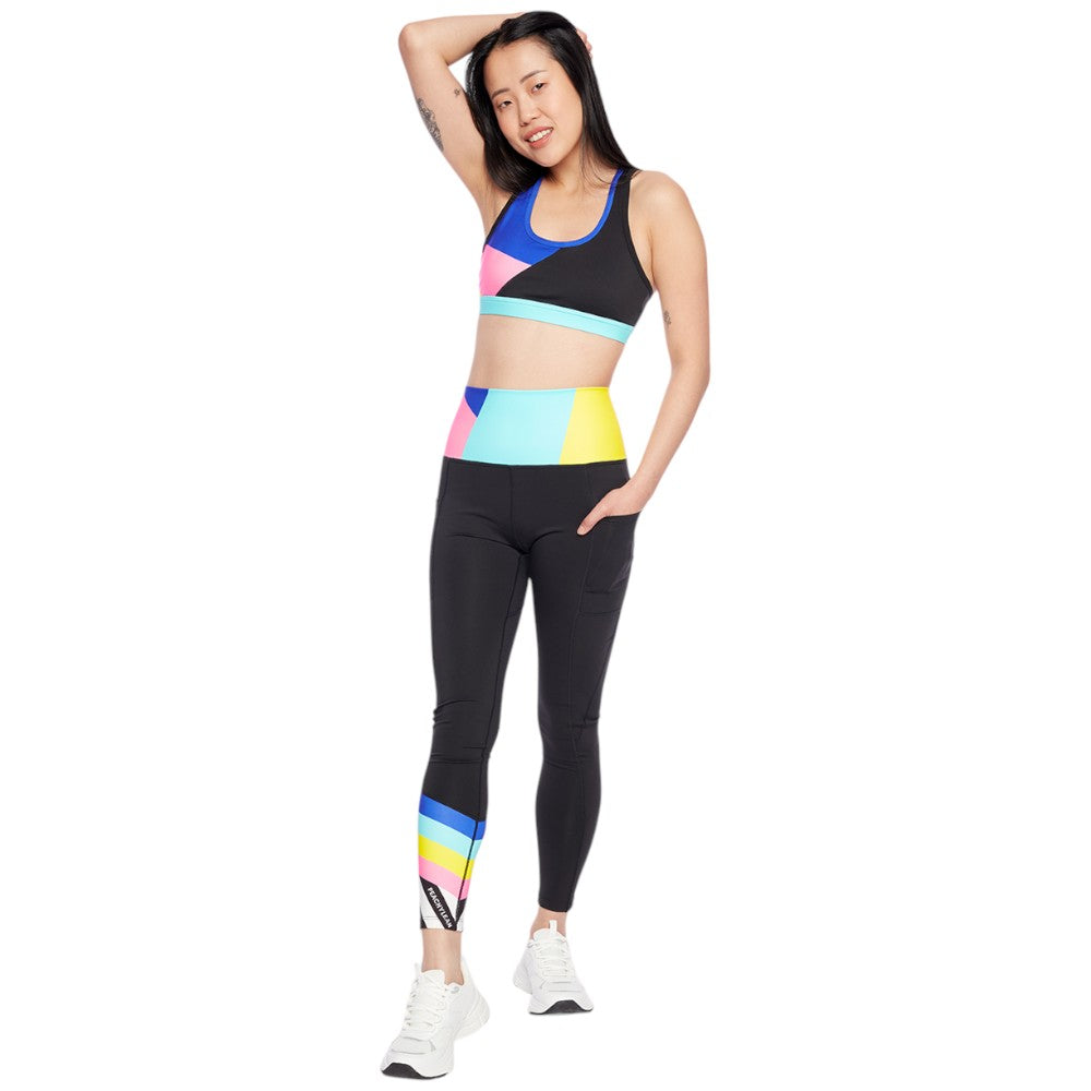 Peachylean Flex Graphic Print Womens Sports Bra