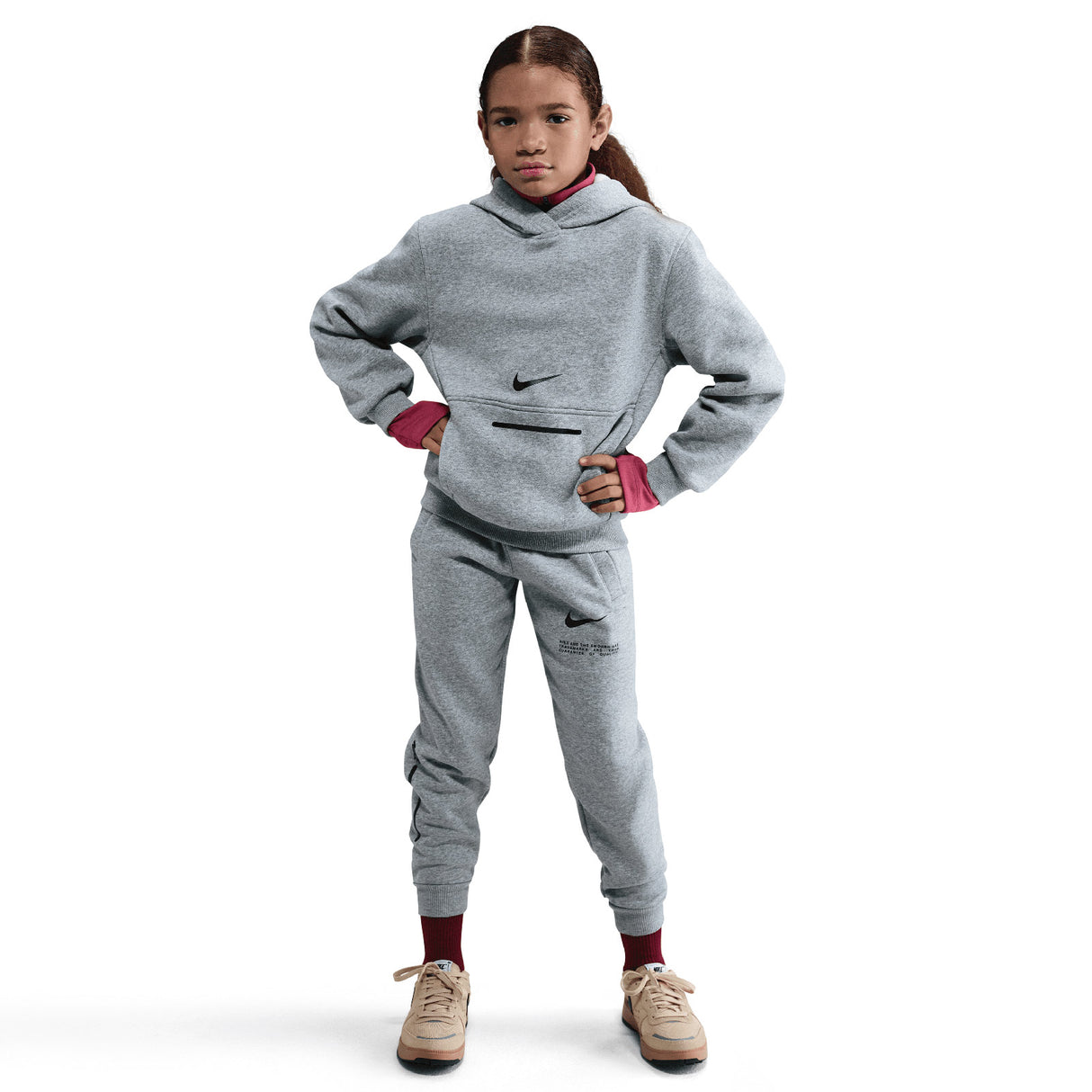 Nike Kids NSW CLUB FLC HOODY BRND Grey