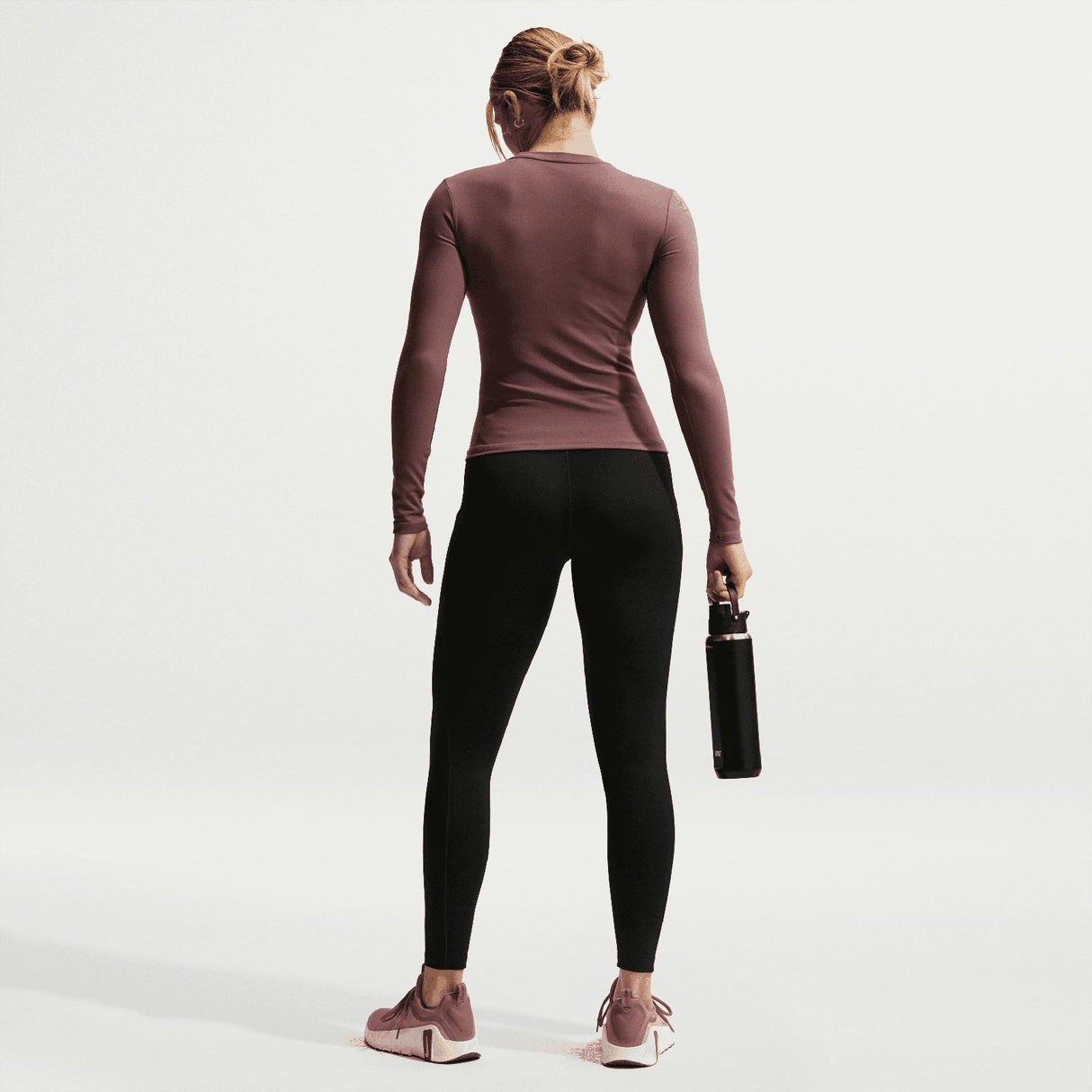 Nike W NK ONE DF FTTD LS TOP Maroon