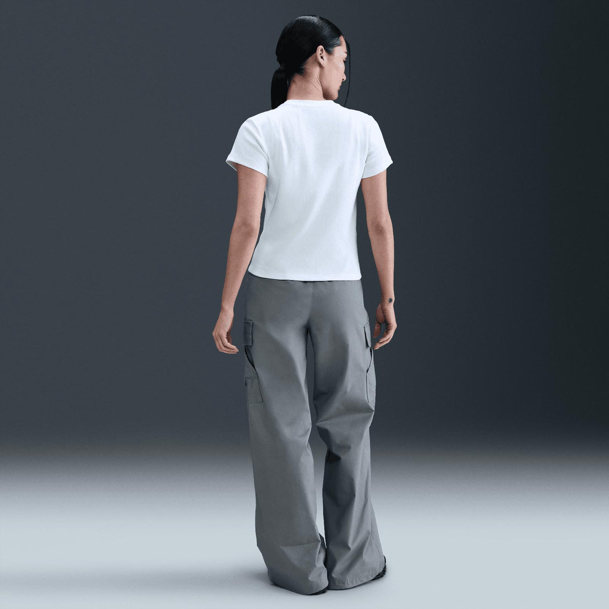 Nike W NSW RIB TGHT SS TEE White