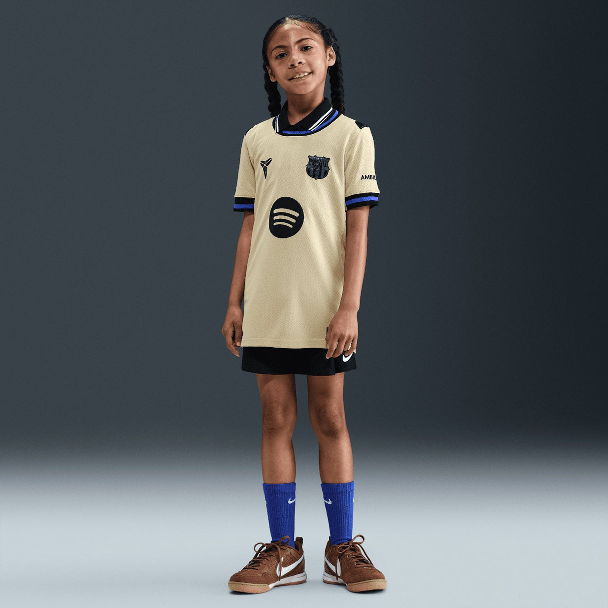 NIKE FCB DF JSY SS STADIUM KIDS AWAY Gld