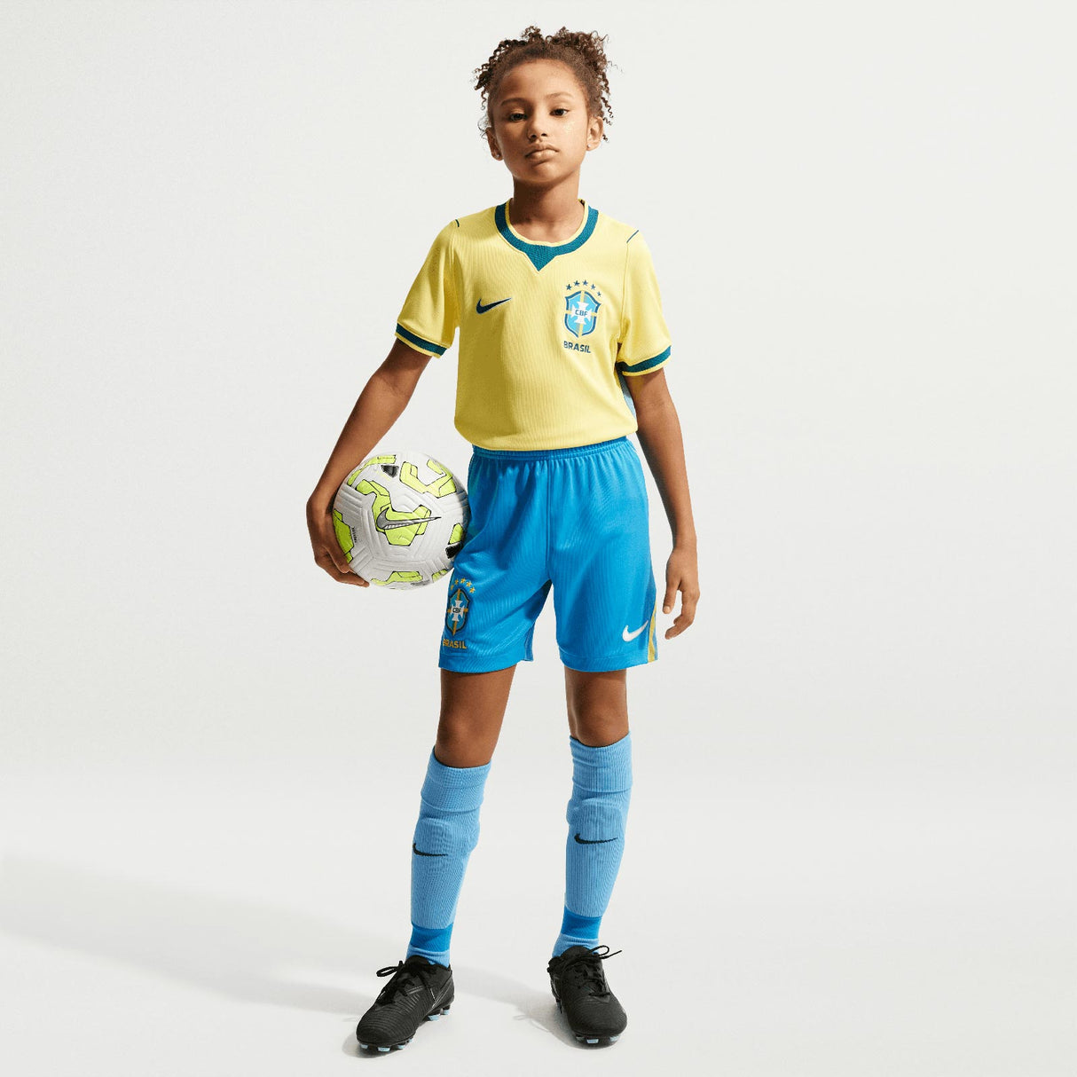 Nike Brazil WC26 Kids Home Shorts Blue
