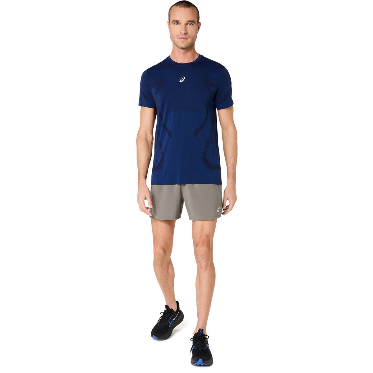 Asics Mens Road 5in Short Grey