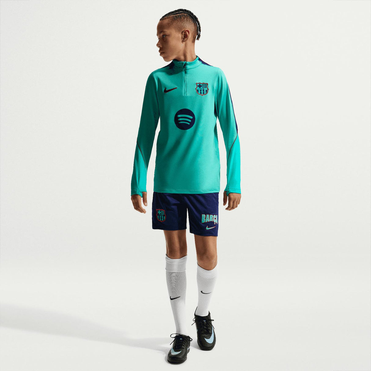 Nike FCB 26 Kids Third Stk Drill Top Grn