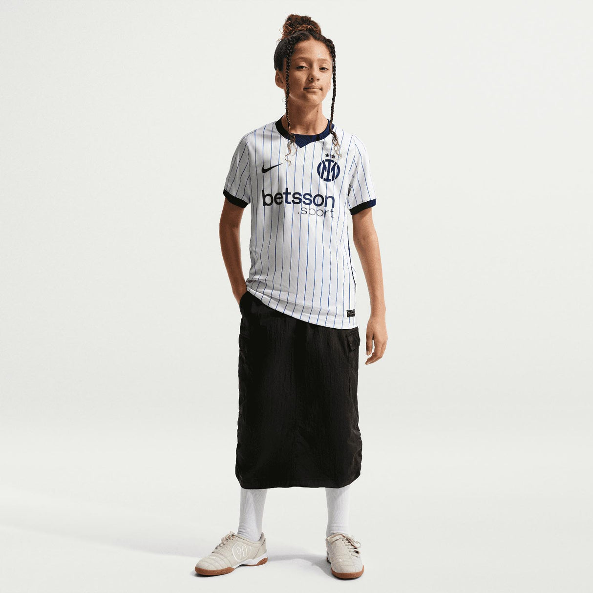 Nike Inter 26 Kids Away Jersey White