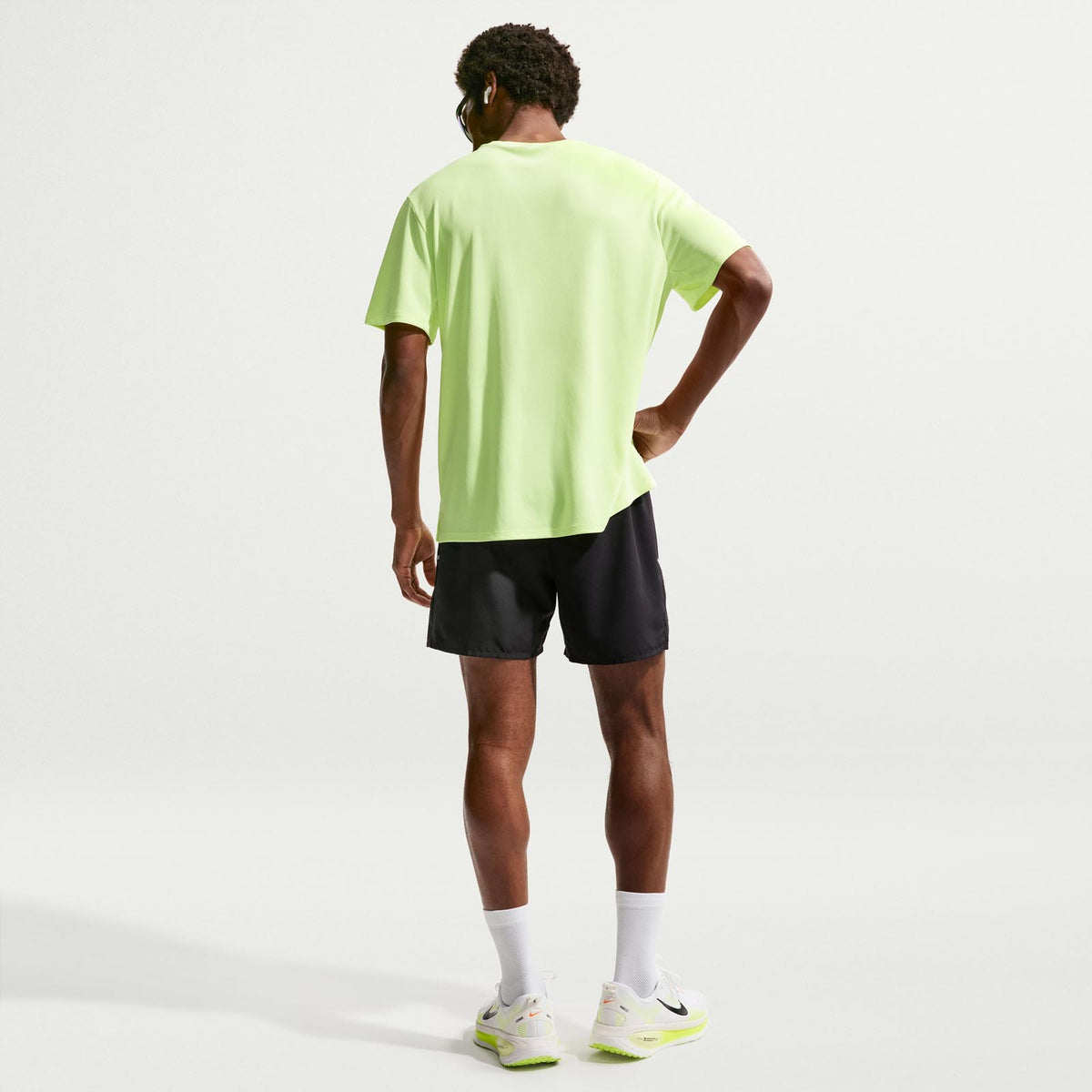 NIKE MENS DF MILER 5IN 2IN1 SHORT Black