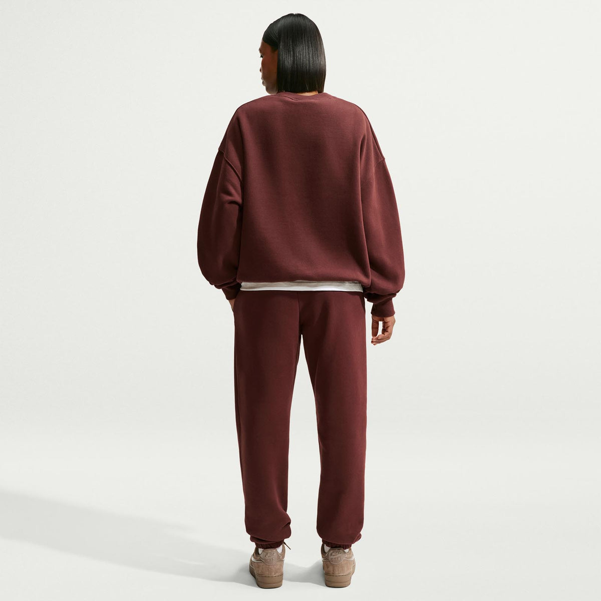 NIKE WMS STDO FLC MW MR CFT PANT Maroon