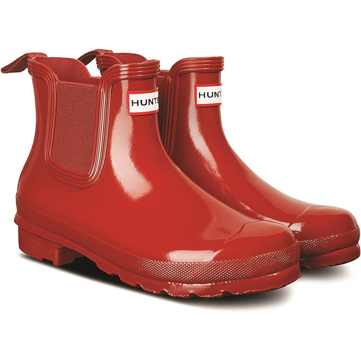 Hunter Womens Womens Original Chelsea Gloss Boot Military Red