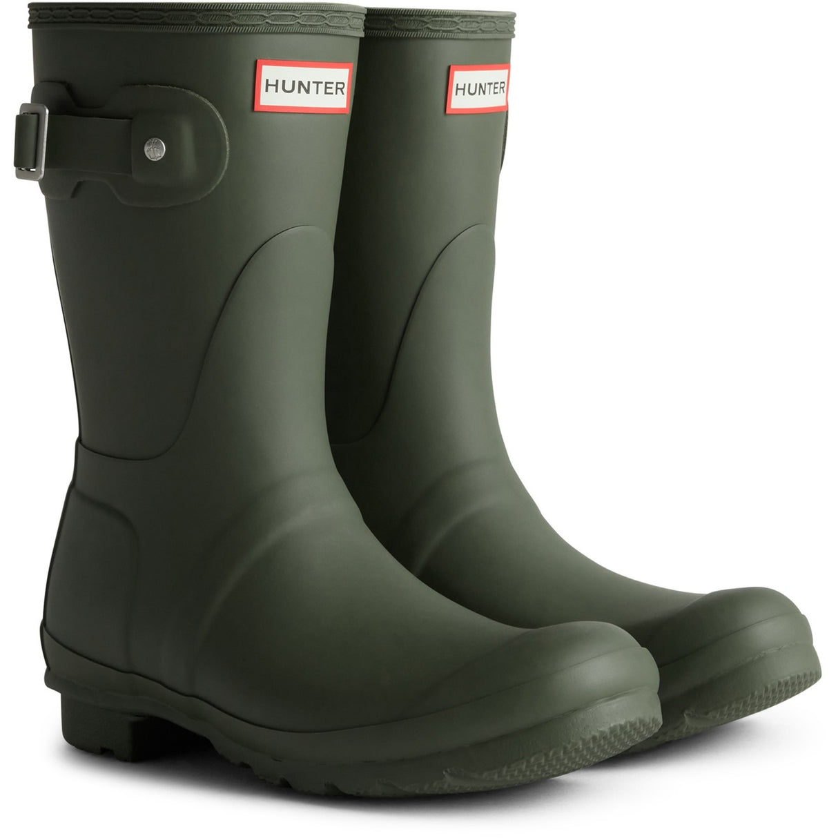 Hunter Womens Original Short Wellingtons Dark Olive