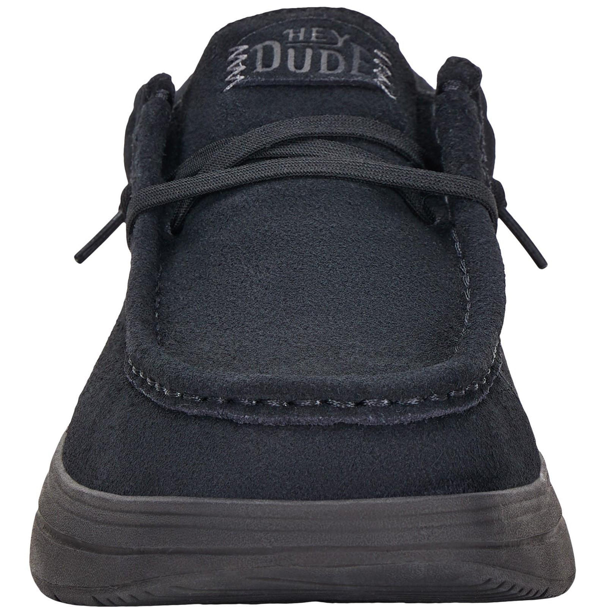 HEYDUDE Mens Wally X Suede Shoes Black