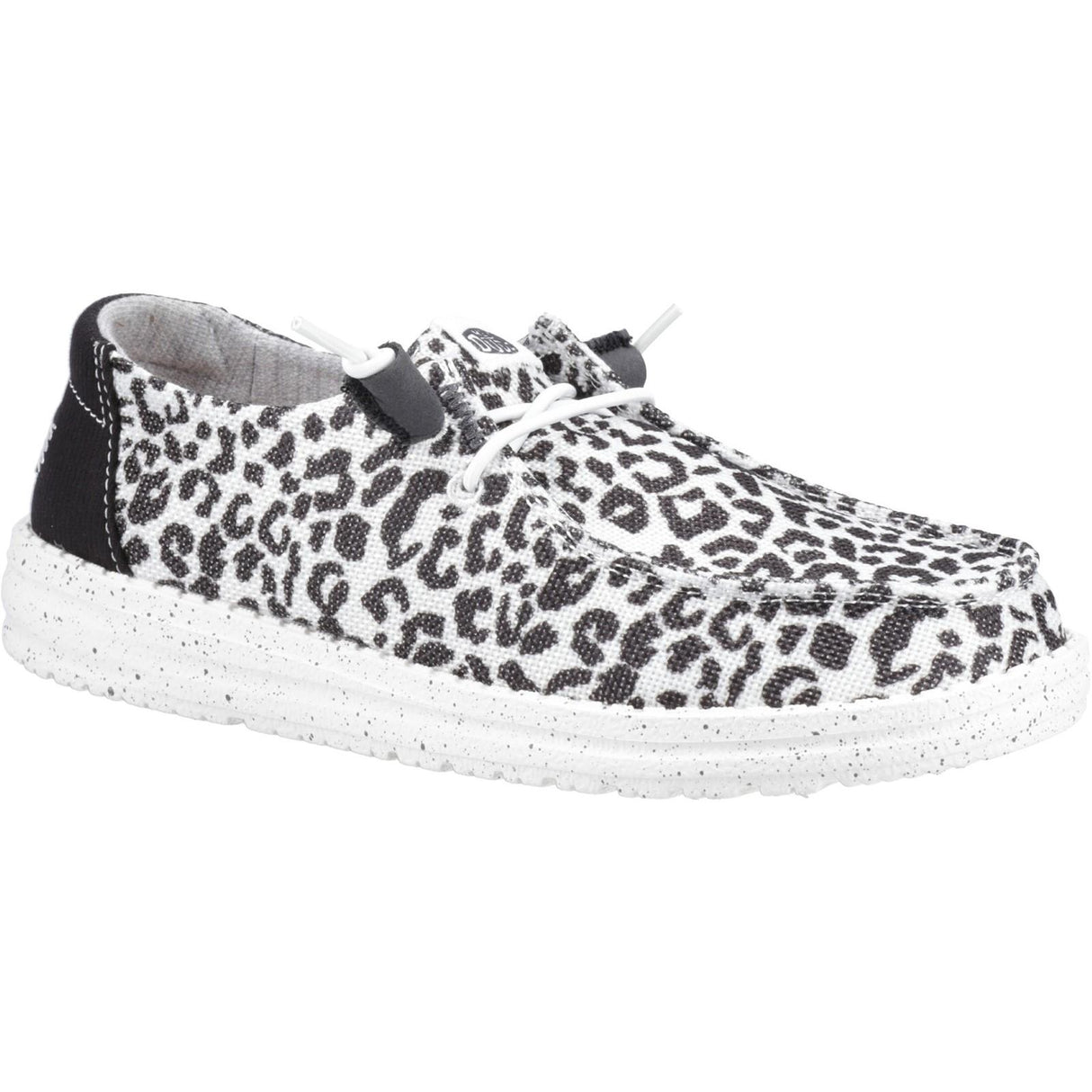 HEYDUDE Womens Wendy Leopard Shoe Black/Grey