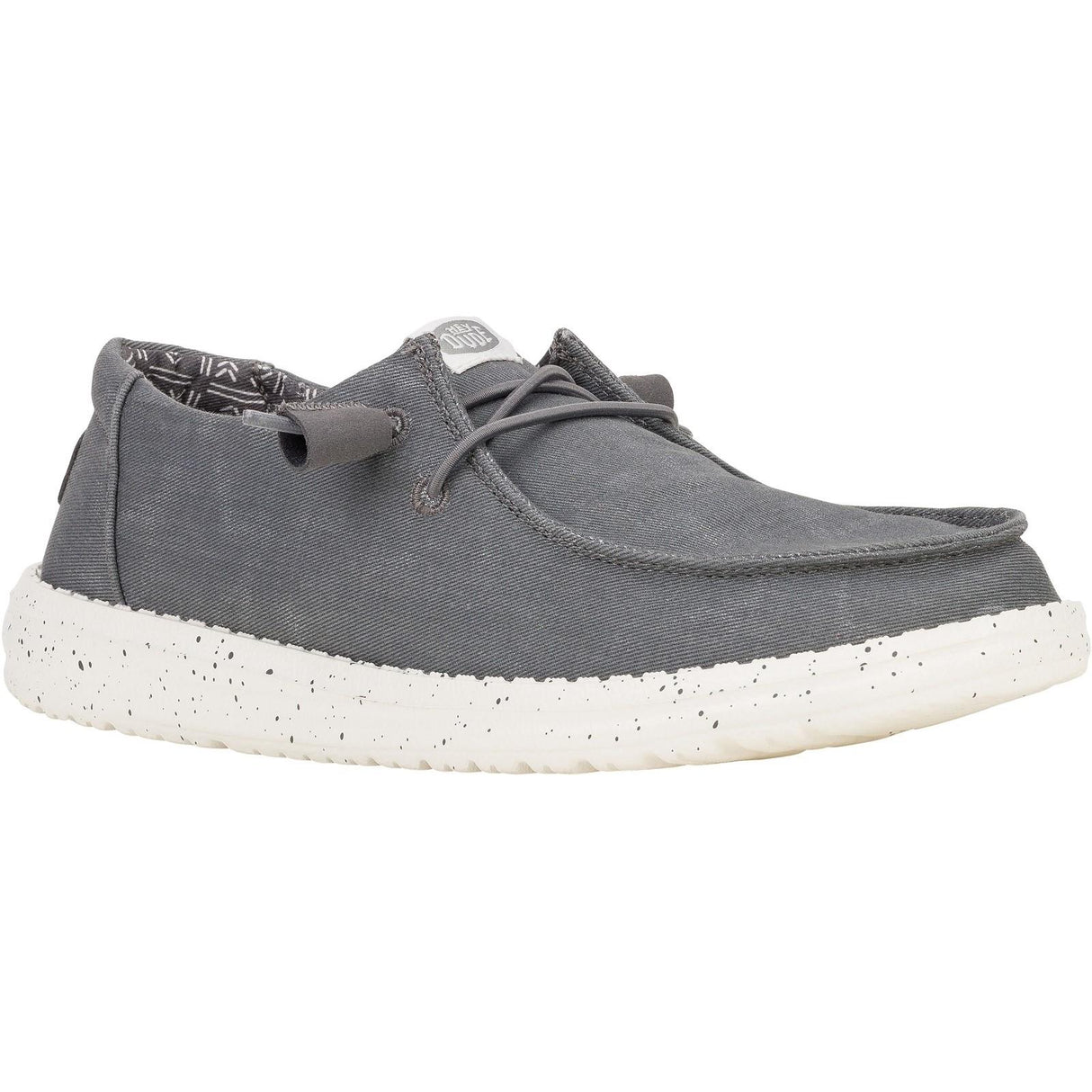 HEYDUDE Womens Wendy Canvas Shoe Dark Grey