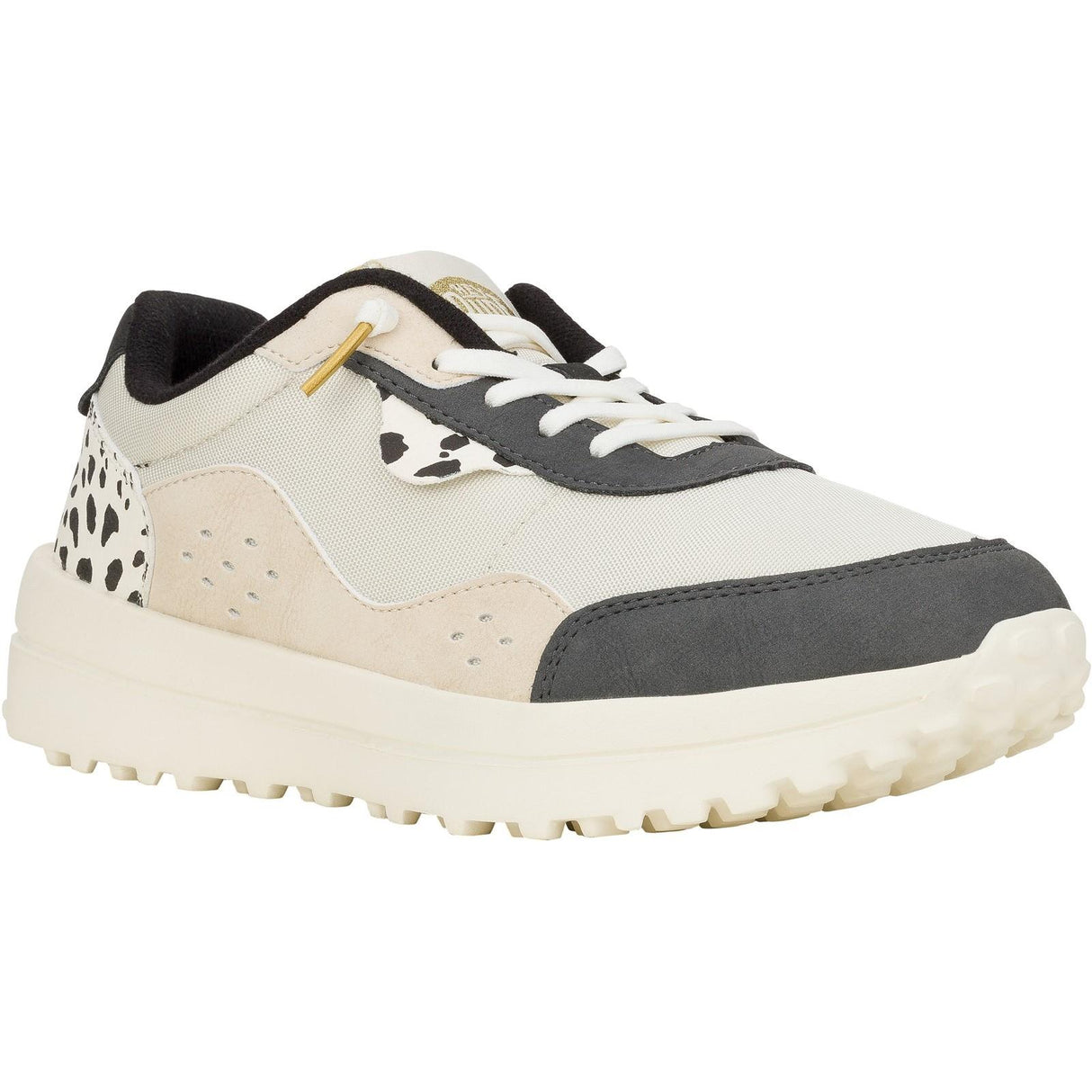 HEYDUDE Womens Hayden Shine Trainers Ivory/Multi