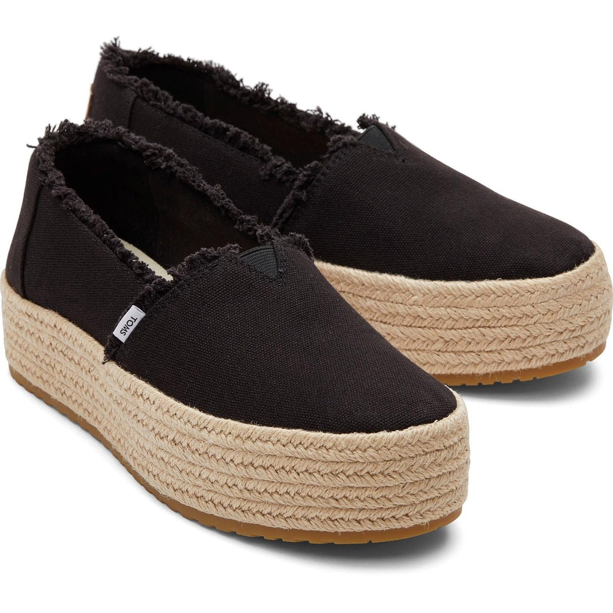 TOMS Womens Valencia Espadrille Black