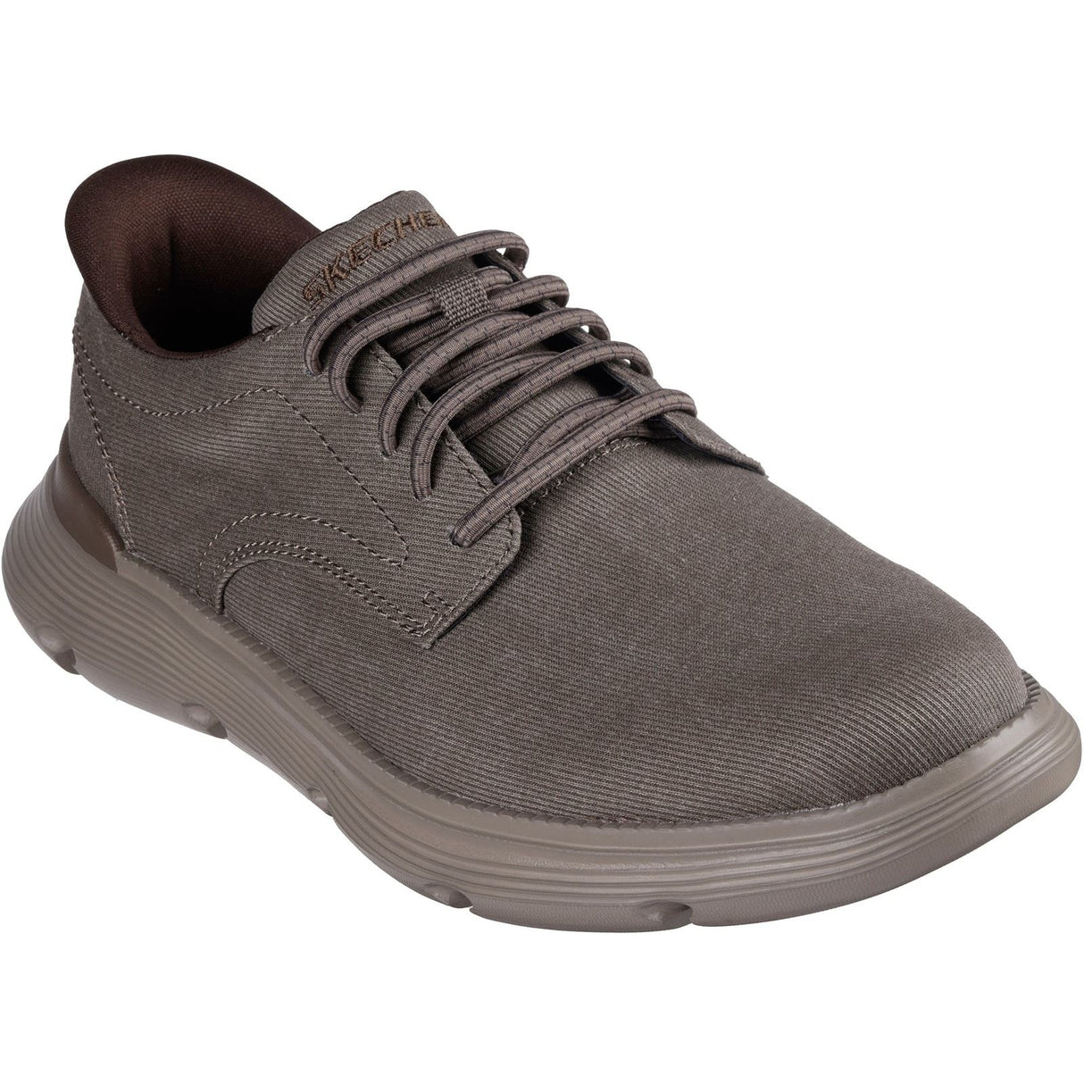 Skechers Mens Garza Clive Shoe Dark Taupe