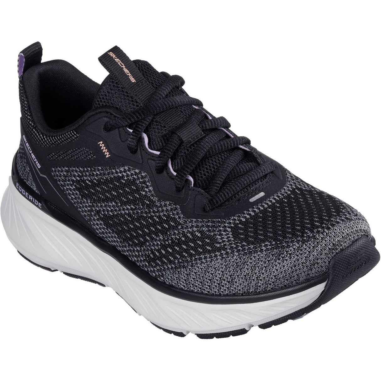 Skechers Womens Edgeride Power Flow Trainers Black/Lavender