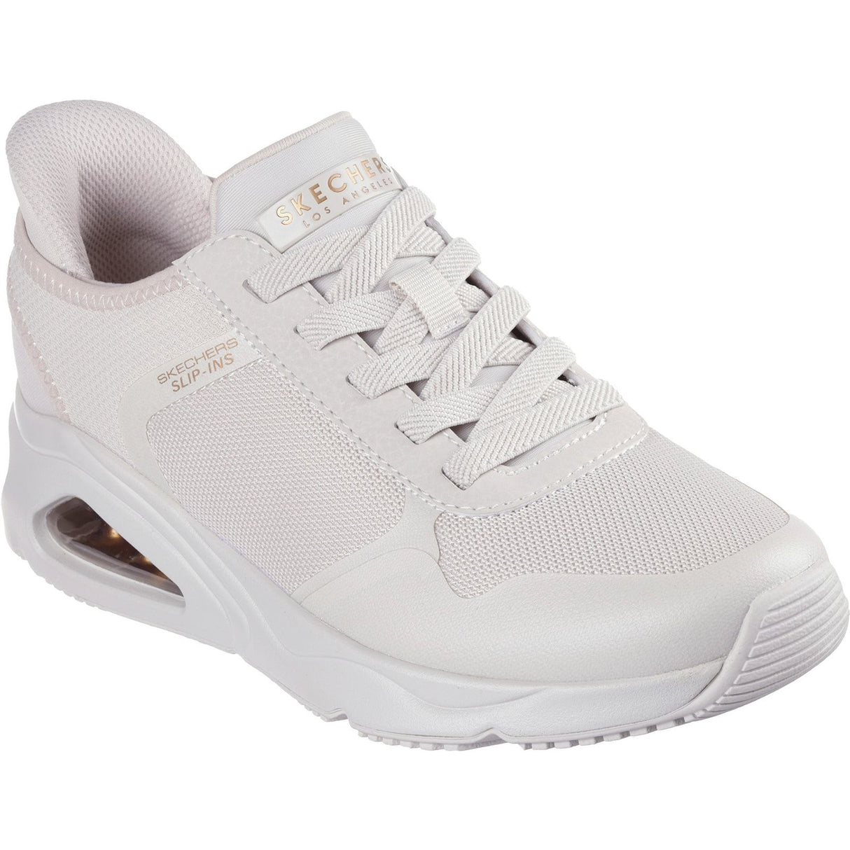 Skechers Womens Tres-Air Uno Easy Steppers Trainers Off White