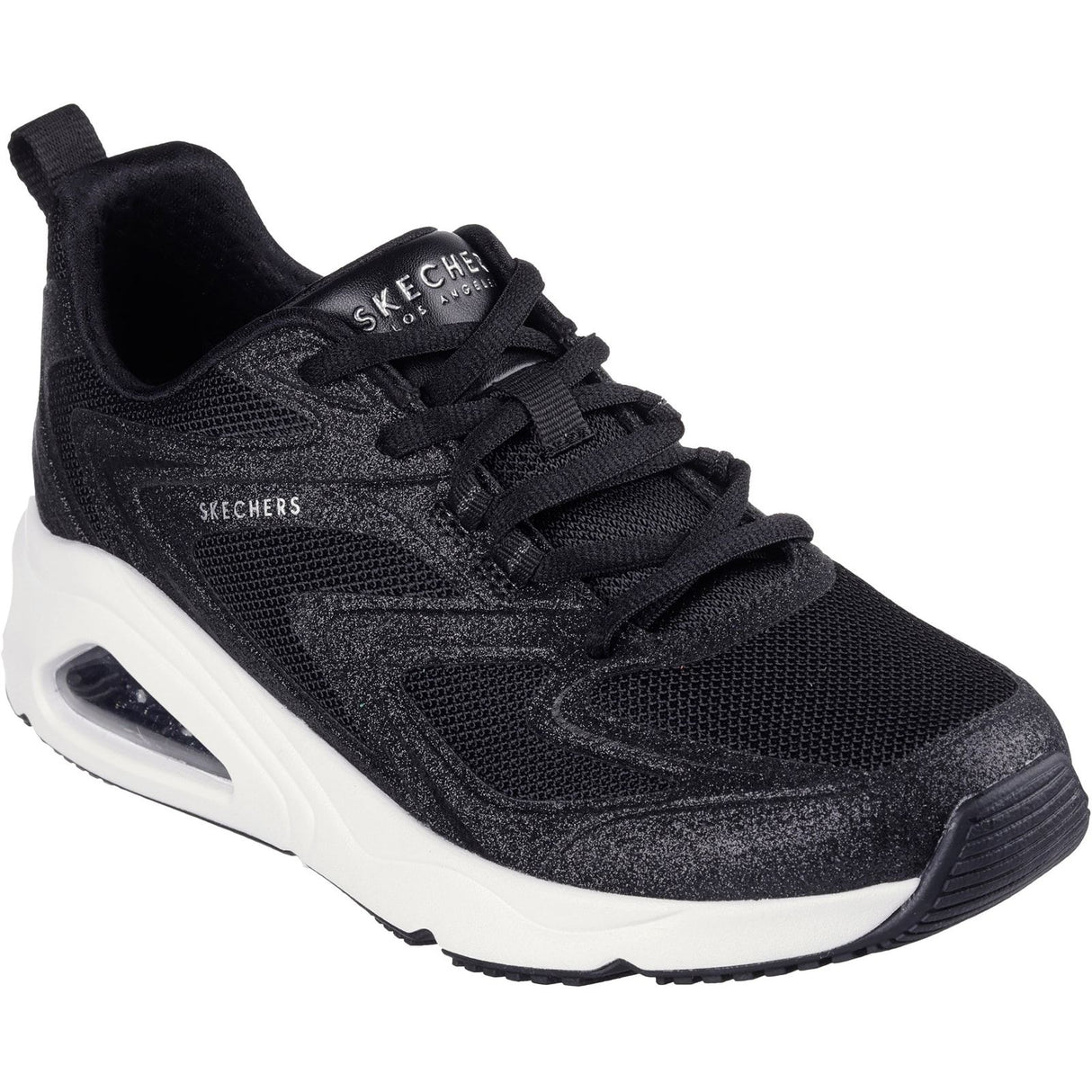 Skechers Womens Tres-Air Uno Glit-Airy Trainers Black