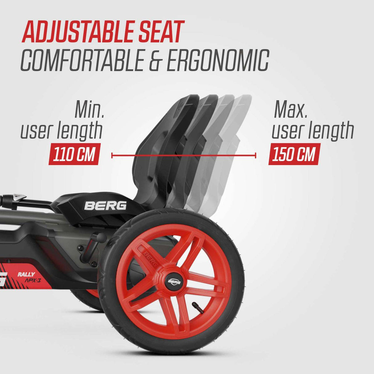 BERG Rally APX Red 3 Gears Go-Kart