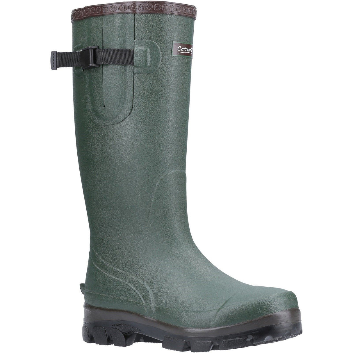 Cotswold Mens Grange Buckle Fastening Wellington Boot Green