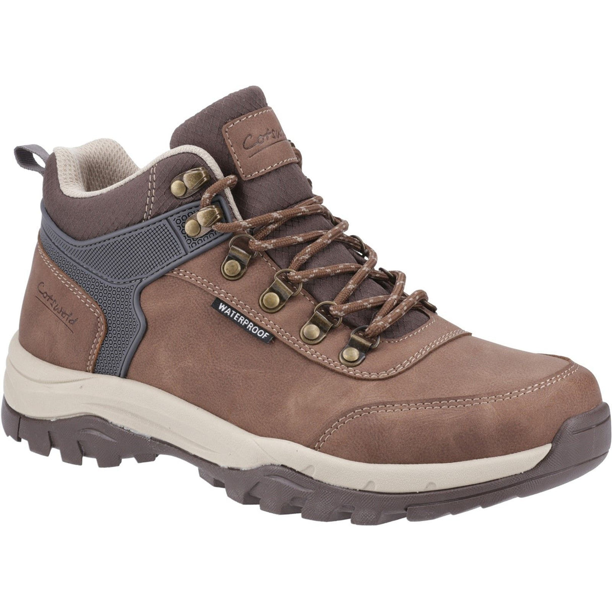 Cotswold Mens Overbury Hiking Boots Brown