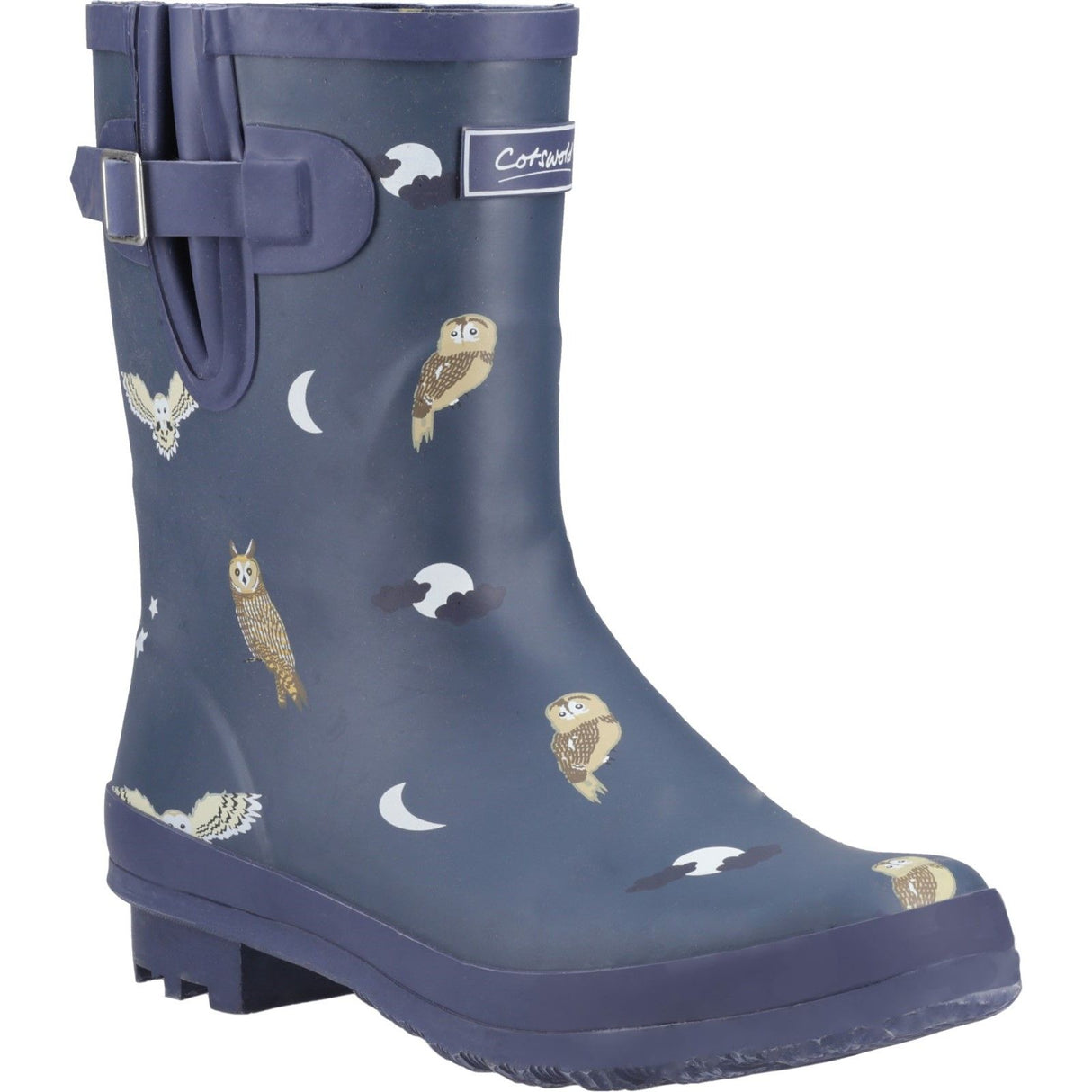 Cotswold Womens Woodland Mid Wellingtons Owls